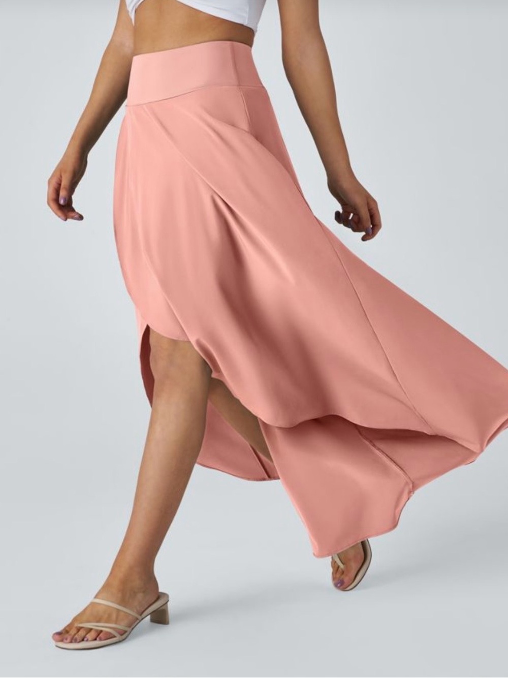 NWT Halara M Breezeful High Waisted High Low Ruffle 2-in-1 Flowy Skort - Picture 12 of 13